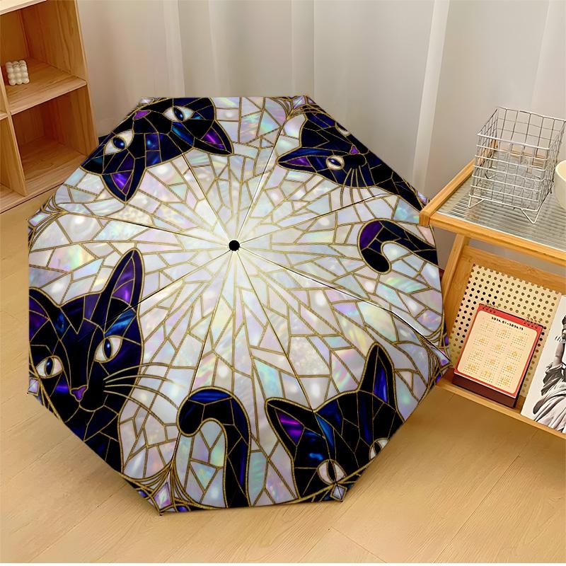 Circular Cat Decorative Art Printed umbrella windproof folding umbrella portable sun and rain umbrella suitable for gifting
Circular Cat Decorative Art Printed umbrella windproof folding umbrella portable sun and rain umbrella suitable for gifting