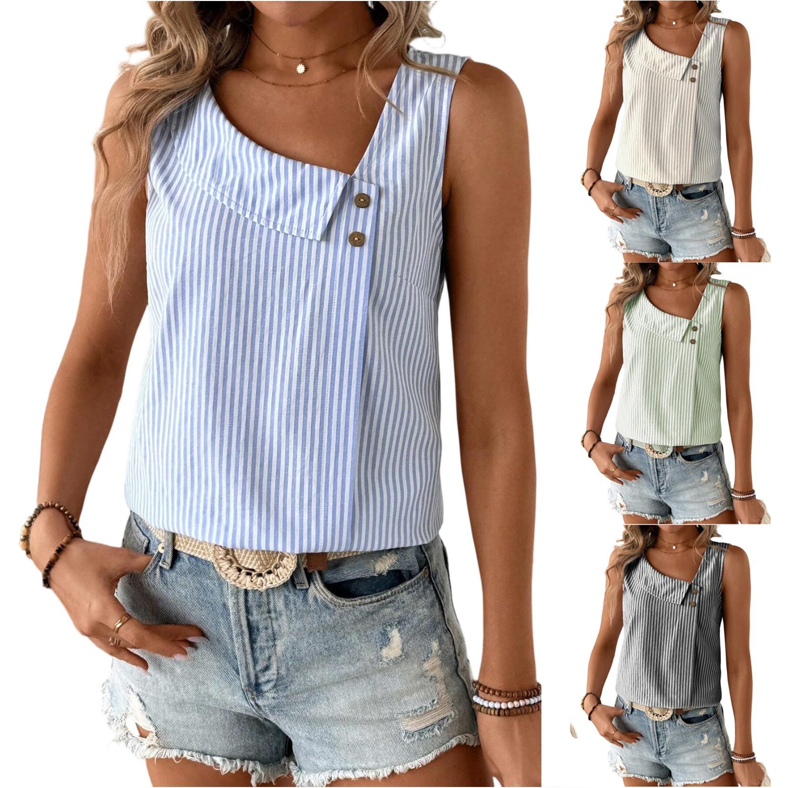 Women s Fashionable Casual Slanted Neck Sleeveless Striped Pullover T-shirt Top XXL зелений
Women s Fashionable Casual Slanted Neck Sleeveless Striped Pullover T-shirt Top XXL зелений