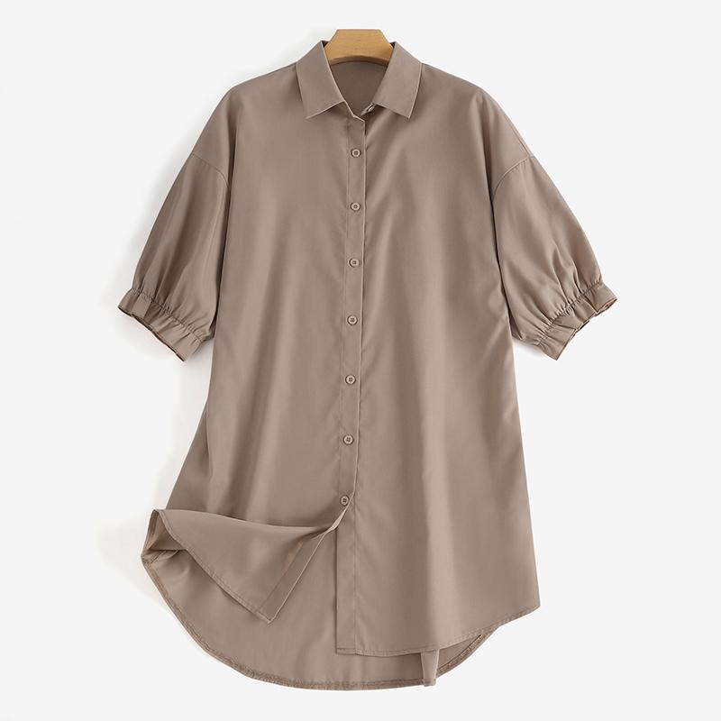 ZANZEA Женское свободное однотонное мини-платье-рубашка с коротким рукавом, отложным воротником и застежкой на пуговицы
ZANZEA Женское свободное однотонное мини-платье-рубашка с коротким рукавом, отложным воротником и застежкой на пуговицы