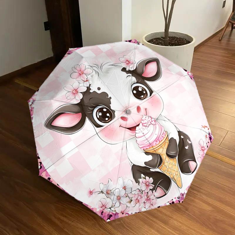Cute Cow Ice Cream Cone Pink Floral Design Auto Open Close Umbrella - Portable Folding Design with Iron Frame - Outdoor Gift for Fans Travel
Cute Cow Ice Cream Cone Pink Floral Design Auto Open Close Umbrella - Portable Folding Design with Iron Frame - Outdoor Gift for Fans Travel