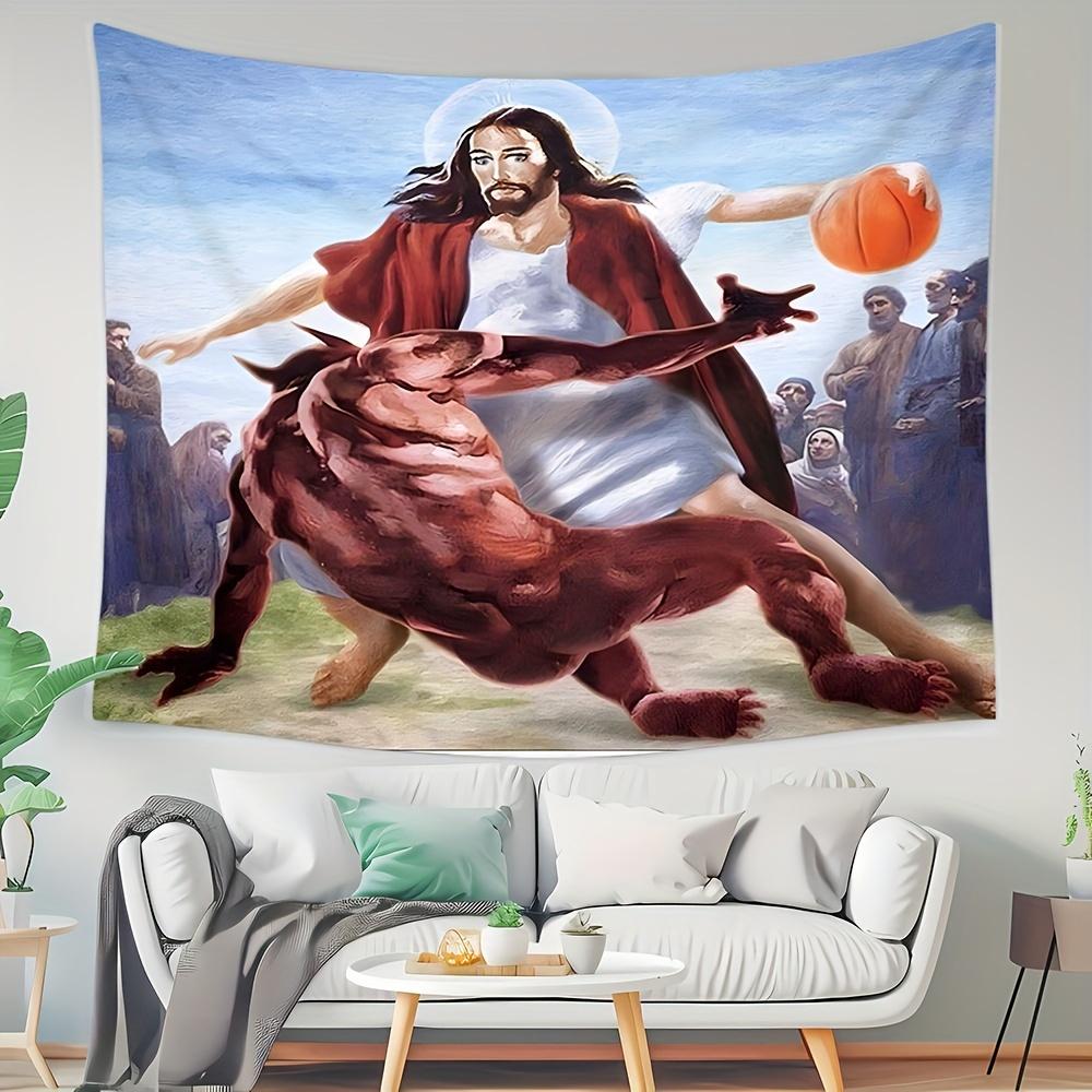 Unique Artistic Tapestry Featuring Jesus Playing Basketball Perfect for Adding a Modern Twist to Any Room Decor 74x94cm(29x37in)
Unique Artistic Tapestry Featuring Jesus Playing Basketball Perfect for Adding a Modern Twist to Any Room Decor 74x94cm(29x37in)