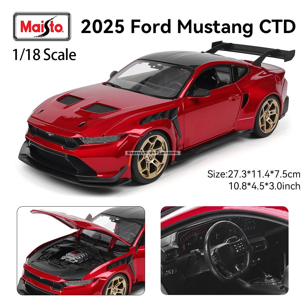 Maisto 1:18 2025 Ford Mustang CTD Alloy Car Model Static Die Casting Model Collection Gift Toy Gift Black base
Maisto 1:18 2025 Ford Mustang CTD Alloy Car Model Static Die Casting Model Collection Gift Toy Gift Black base