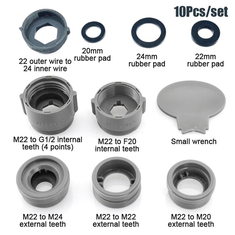 9-10 шт. набор адаптеров для смесителя, набор адаптеров для аэратора для мойки с наружной и внутренней резьбой, аксессуары для кухонного смесителя для мойки 10pcs
9-10 шт. набор адаптеров для смесителя, набор адаптеров для аэратора для мойки с наружной и внутренней резьбой, аксессуары для кухонного смесителя для мойки 10pcs