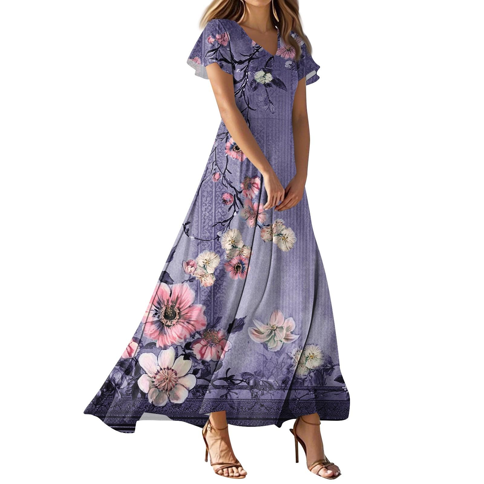 Женское повседневное платье с V-образным вырезом, коротким рукавом, высокой талией и принтом в виде цветов и листьев в стиле ретро M
Женское повседневное платье с V-образным вырезом, коротким рукавом, высокой талией и принтом в виде цветов и листьев в стиле ретро M