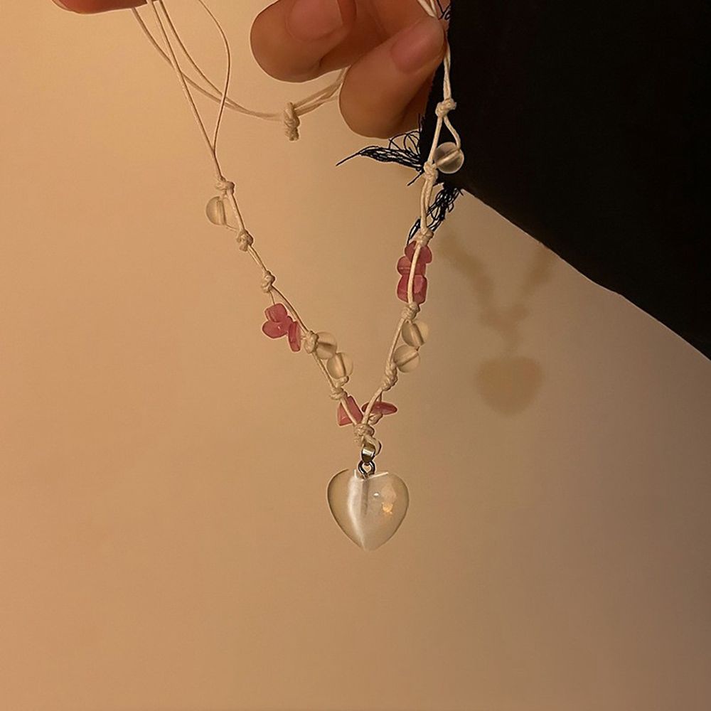 Gift Neck Rope Heart Agate Love Necklace Female Necklace Korean Style Jewelry Beads Clavicle Chain
Gift Neck Rope Heart Agate Love Necklace Female Necklace Korean Style Jewelry Beads Clavicle Chain