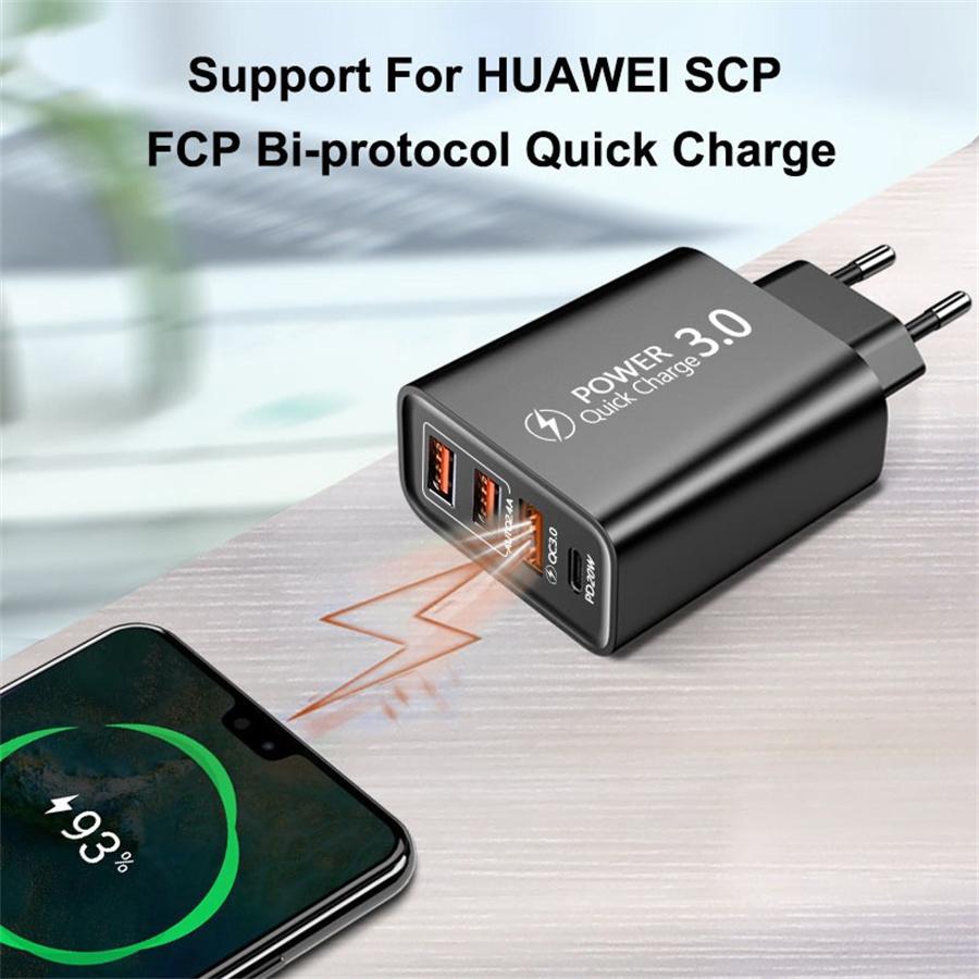 USB Wall Charger Block 4 Port PD QC Fast Power Adapter Type C Charging Plug for iPhone iPad Samsung Google Tablet Android чорний
USB Wall Charger Block 4 Port PD QC Fast Power Adapter Type C Charging Plug for iPhone iPad Samsung Google Tablet Android чорний