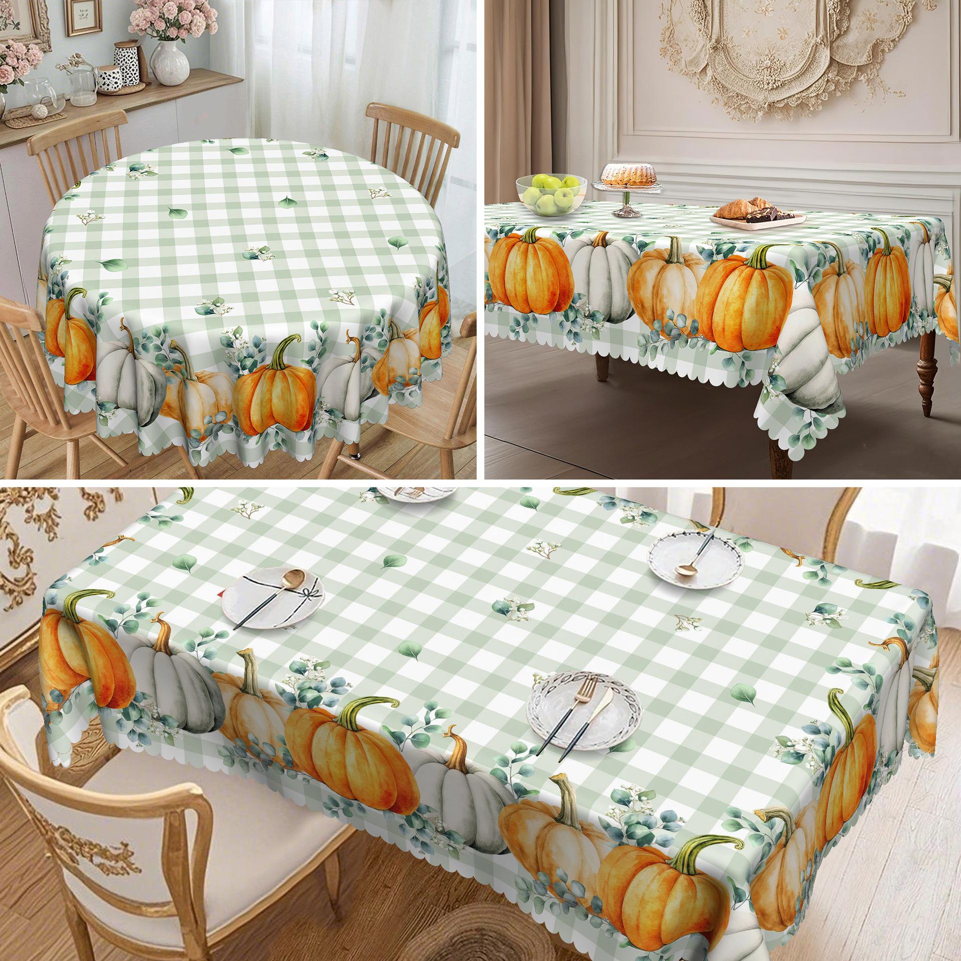 Plaid Pumpkin Pattern Table Set, With Retro Tableware Autumn Home Atmosphere Table Decoration. round tablecloth-152x152cm
Plaid Pumpkin Pattern Table Set, With Retro Tableware Autumn Home Atmosphere Table Decoration. round tablecloth-152x152cm