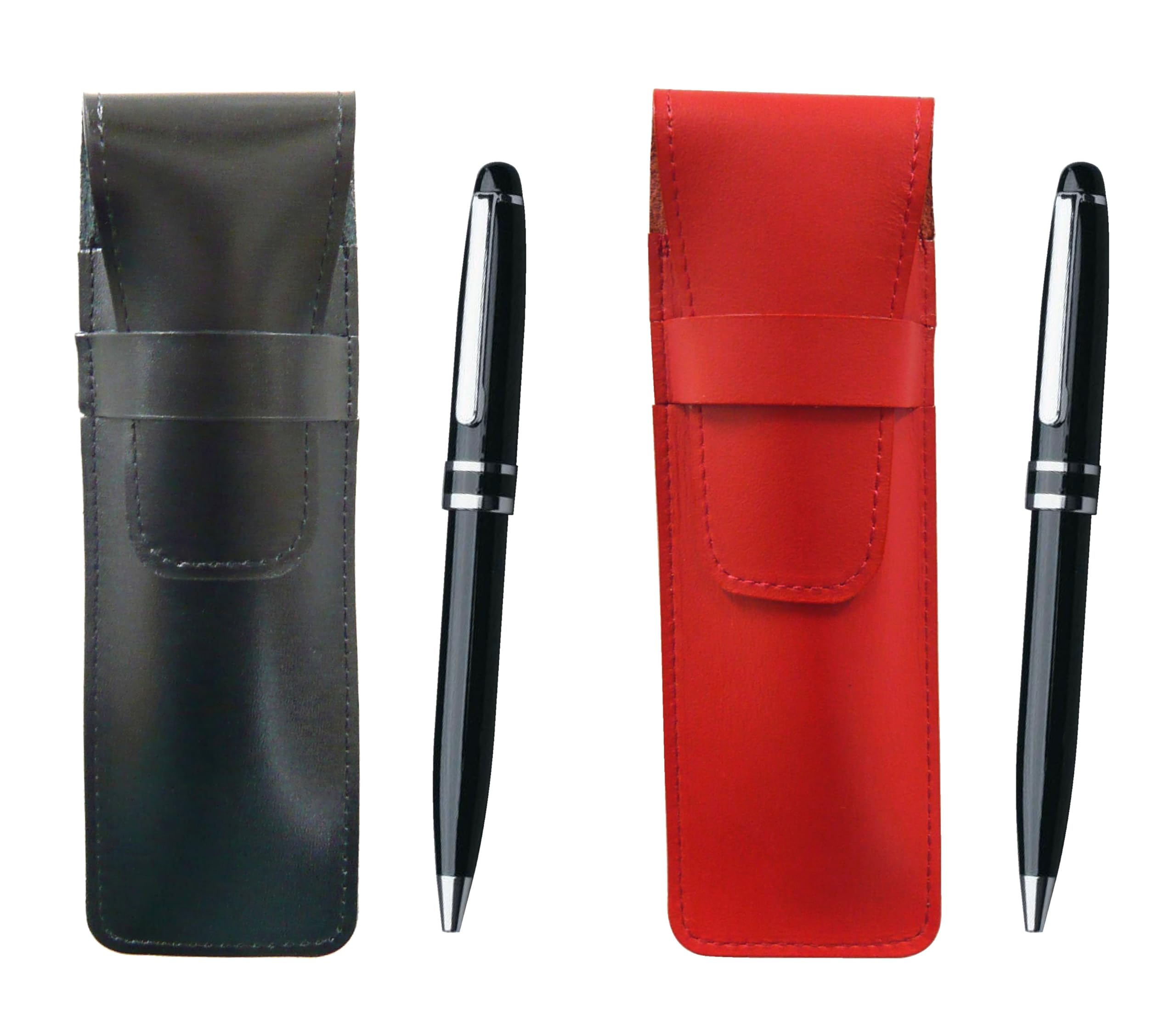 Slim cowhide pencil case black red set Midnight rotating ballpoint pen black ASBR-SA2002BP-B
Slim cowhide pencil case black red set Midnight rotating ballpoint pen black ASBR-SA2002BP-B