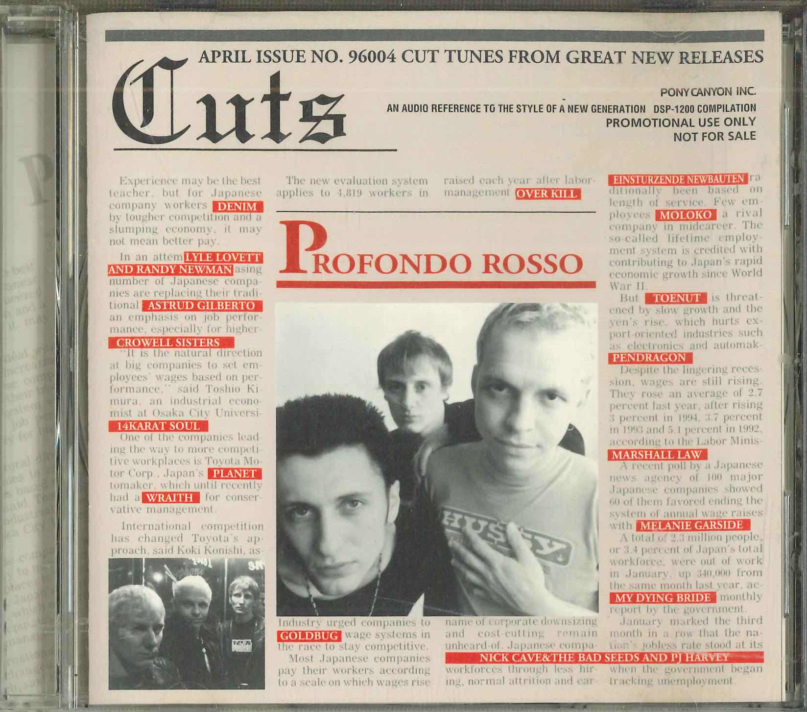 CD VARIOUS - Cuts Cut Tunes From New Release Ap DSPC1200 PONY CANYON 1996 Japan Rock Used
CD VARIOUS - Cuts Cut Tunes From New Release Ap DSPC1200 PONY CANYON 1996 Japan Rock Used