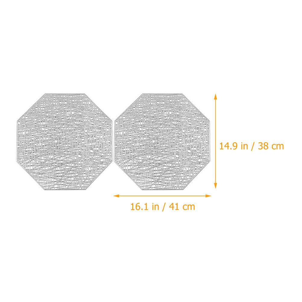 2Pcs Heat Resistant Table Mat Modern Hollow Octagon Shape Placemat Anti-Scald Dining Table Decoration Pad for Kitchen Home Use срібний
2Pcs Heat Resistant Table Mat Modern Hollow Octagon Shape Placemat Anti-Scald Dining Table Decoration Pad for Kitchen Home Use срібний