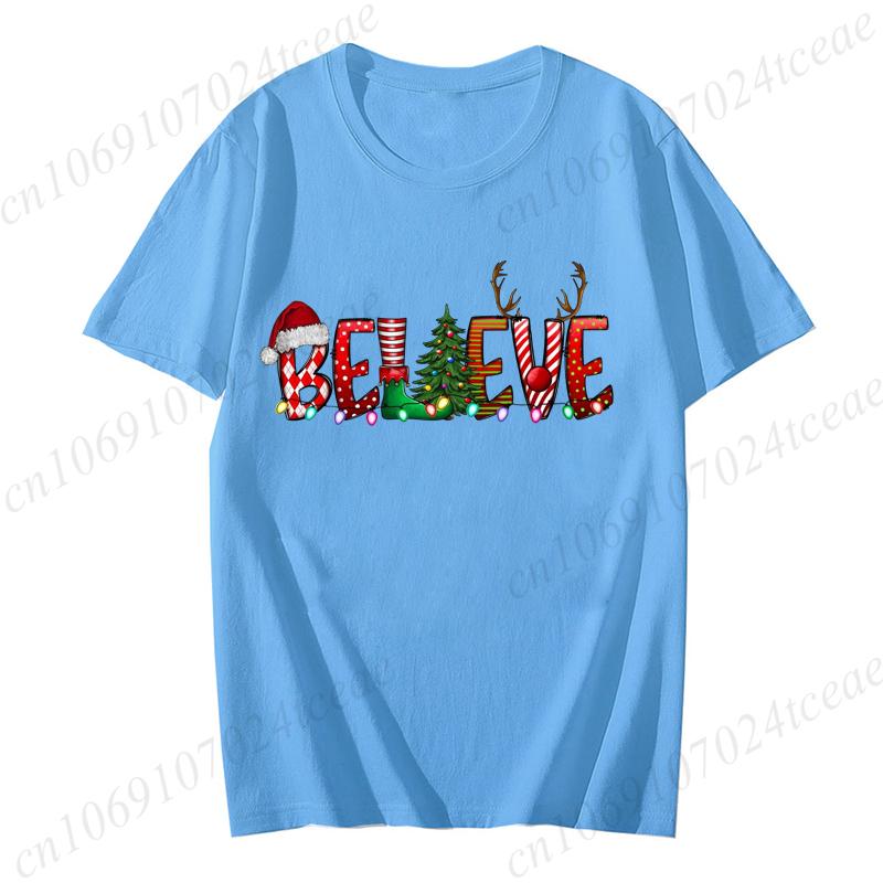 Believe Christmas Print Tshirt for Women Short Sleeve Casual Top Women Streetwear Family Christmas Graphic Tees Vintage Shirt 4XL
Believe Christmas Print Tshirt for Women Short Sleeve Casual Top Women Streetwear Family Christmas Graphic Tees Vintage Shirt 4XL