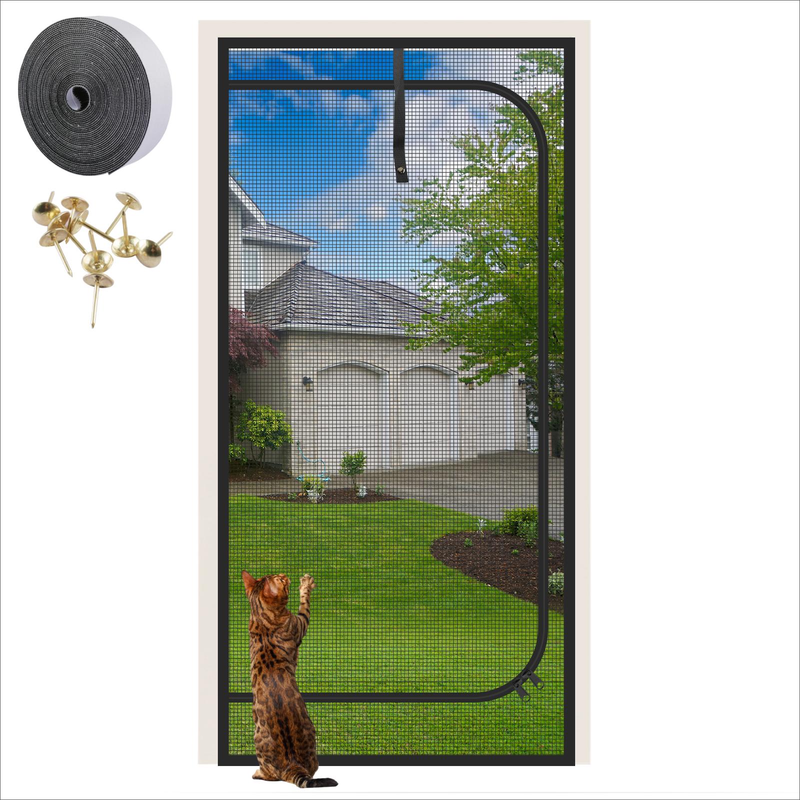 Reinforced Cat Screen Door Fits Door Size 30 x 80 Thickened Cat Resistant Mesh Screen Door Cat Proof Screen with Zipper
Reinforced Cat Screen Door Fits Door Size 30 x 80 Thickened Cat Resistant Mesh Screen Door Cat Proof Screen with Zipper