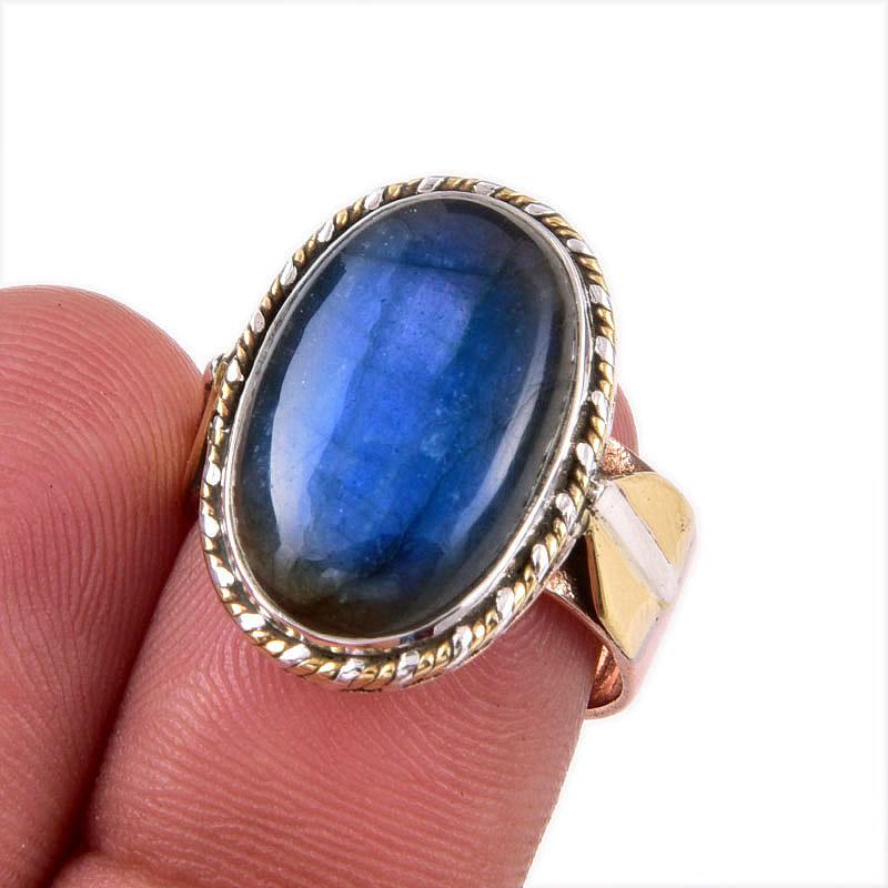 Natural Labradorite Gemstone 925 Solid Sterling Silver Two Tone Ring Size 7 T6Q24
Natural Labradorite Gemstone 925 Solid Sterling Silver Two Tone Ring Size 7 T6Q24