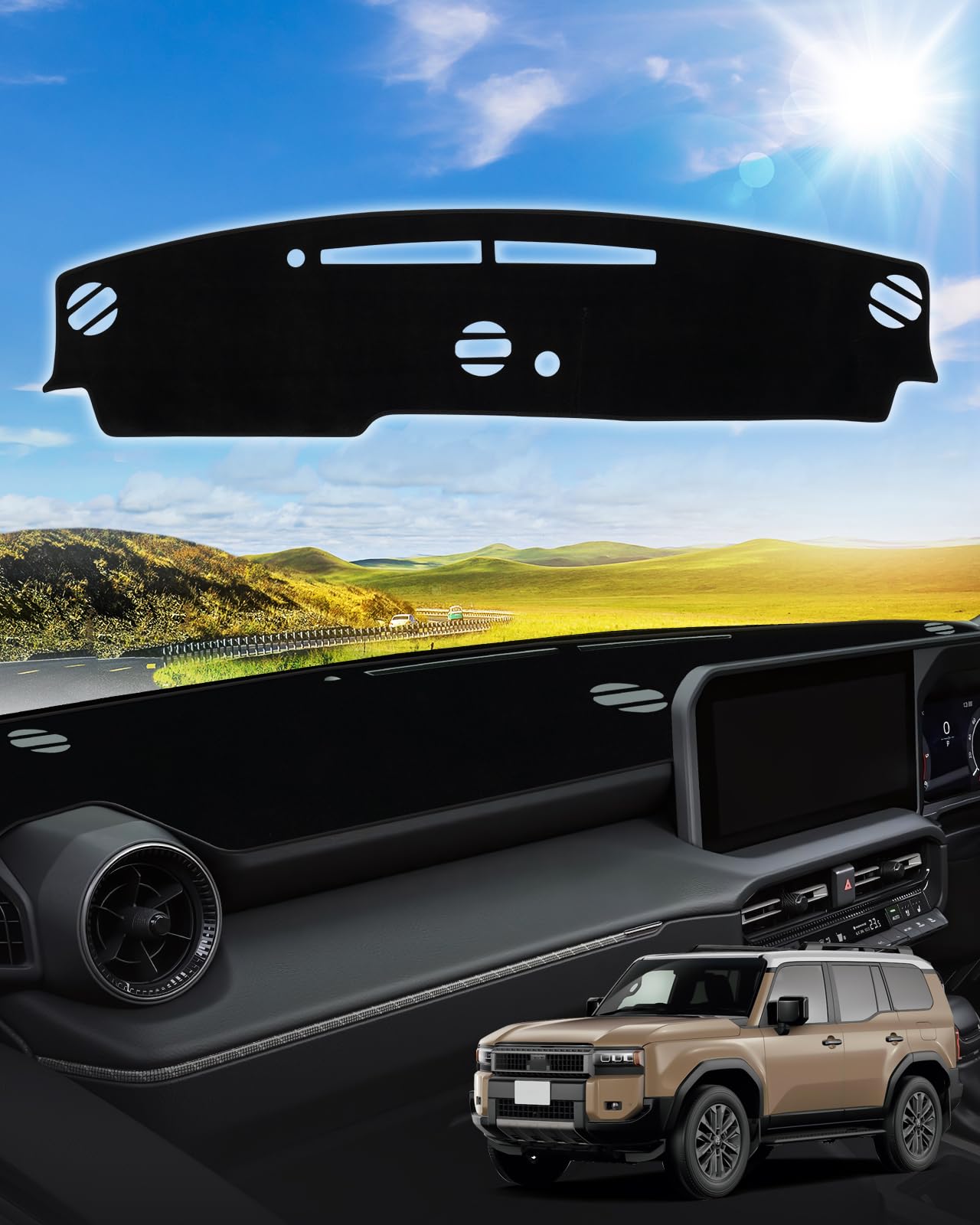 Cartist Land Cruiser 250 Dashboard Land Cruiser 250 Dashboard Cover for LAND CRUISER 250 Series Reduces Windshield Provides Sun Prevents Dashboard
Cartist Land Cruiser 250 Dashboard Land Cruiser 250 Dashboard Cover for LAND CRUISER 250 Series Reduces Windshield Provides Sun Prevents Dashboard
