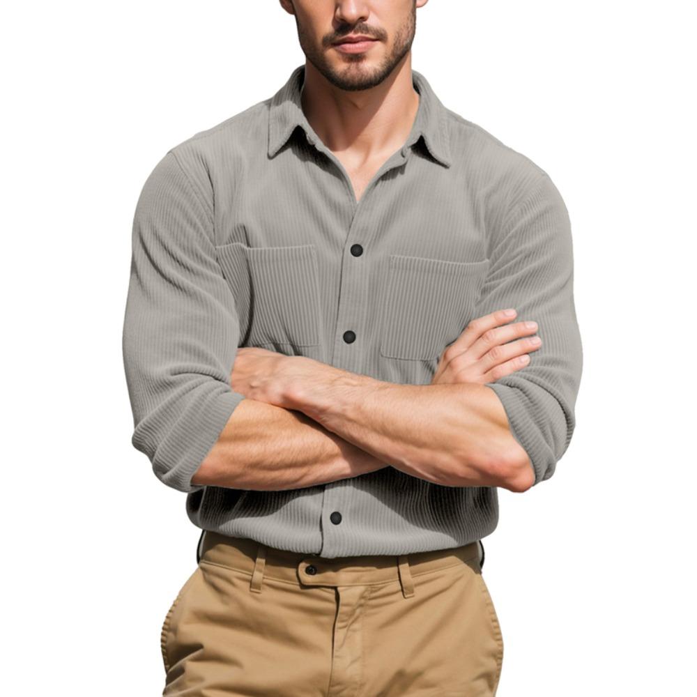 New Spring Autumn Men s Corduroy Shirt Europe Vintage Style Casual Versatile Long Sleeve Workwear Jacket for Men XXXL сірий
New Spring Autumn Men s Corduroy Shirt Europe Vintage Style Casual Versatile Long Sleeve Workwear Jacket for Men XXXL сірий