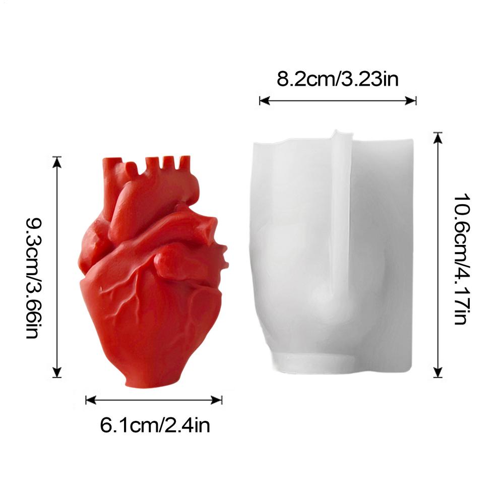 Human Heart Silicone Mold Realistic 3D Human Heart Cement Casting Molds Non Stick Craft-Making Tool For Muffin Dessert Clay
Human Heart Silicone Mold Realistic 3D Human Heart Cement Casting Molds Non Stick Craft-Making Tool For Muffin Dessert Clay