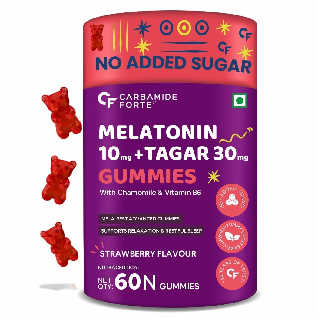 Carbamide Forte Melatonin 10 mg Sleep Gummies with Vitamin B6 – 60 Veg Gummies for Relaxing Sleep
Carbamide Forte Melatonin 10 mg Sleep Gummies with Vitamin B6 – 60 Veg Gummies for Relaxing Sleep