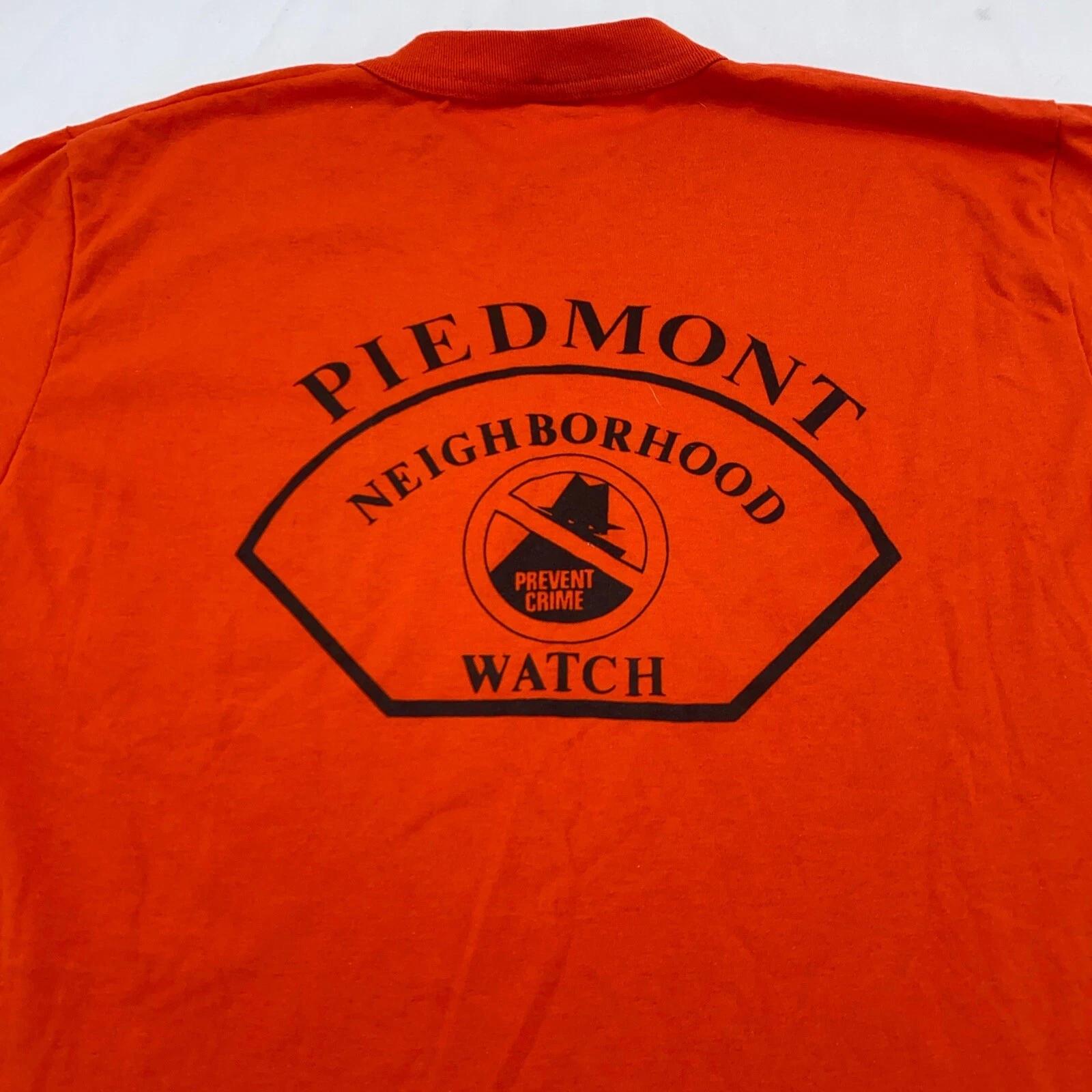 vintage 90s PIEDMONT NEIGHBORHOOD WATCH T-Shirt MEDIUM/LARGE portland oregon 2XL
vintage 90s PIEDMONT NEIGHBORHOOD WATCH T-Shirt MEDIUM/LARGE portland oregon 2XL