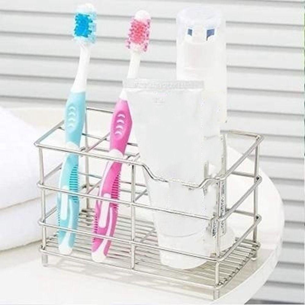 Stable Stainless Steel Toothbrush Holder Non-Slip Bathroom Countertop Storage Rack Household
Stable Stainless Steel Toothbrush Holder Non-Slip Bathroom Countertop Storage Rack Household
