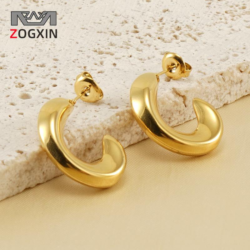 European & American Fashion C-Shaped 18K Gold Titanium Steel Ear Cuffs & Stud Earrings for Women
European & American Fashion C-Shaped 18K Gold Titanium Steel Ear Cuffs & Stud Earrings for Women
