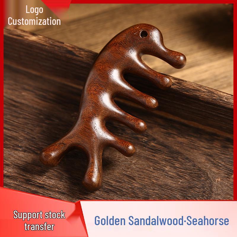 Golden Sandalwood Seven-Tooth Massage Comb 
Golden Sandalwood Seven-Tooth Massage Comb