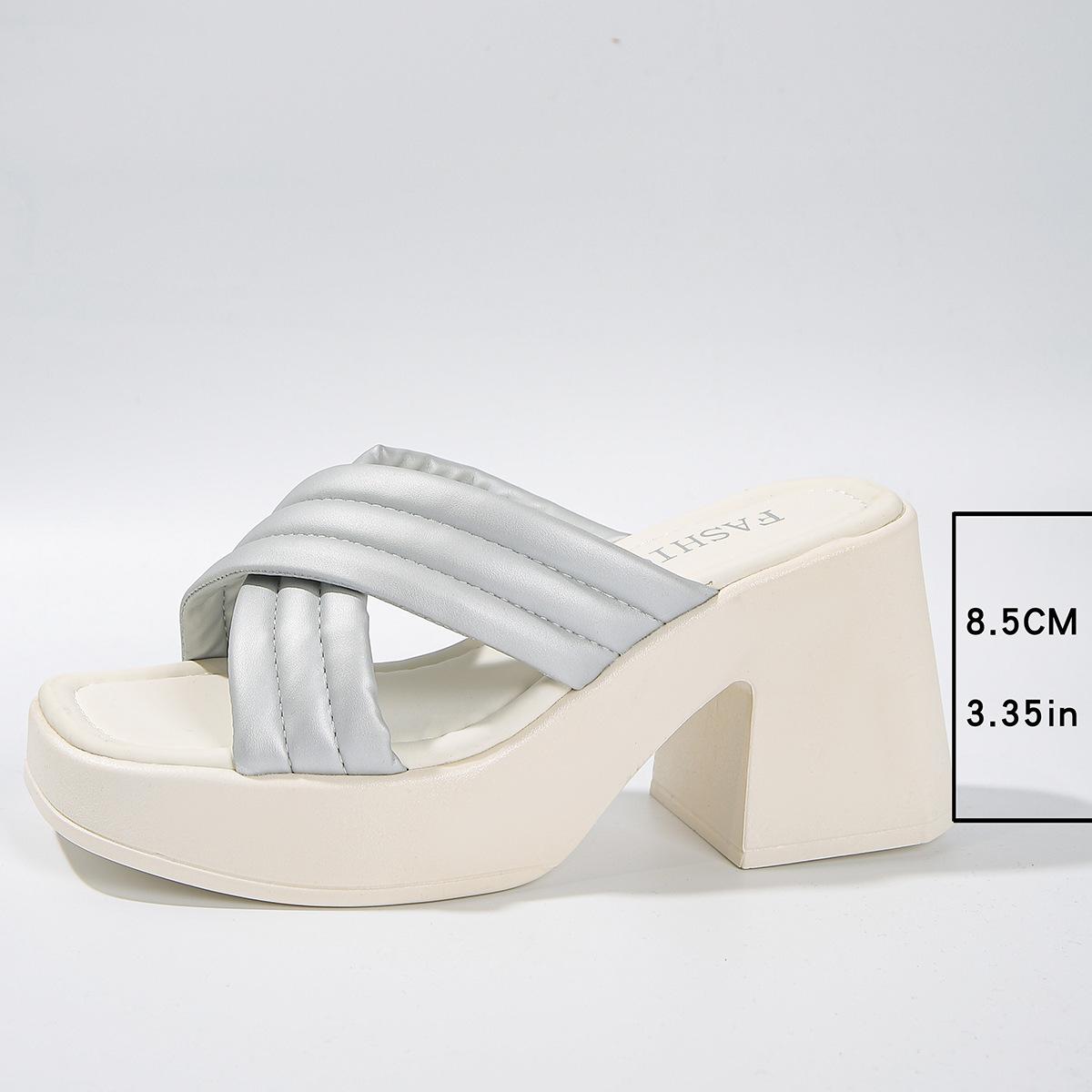 2025 summer new foreign trade large size women s high heel cross sandals square head European and American style heel height 8.5cm. 42 шампанського
2025 summer new foreign trade large size women s high heel cross sandals square head European and American style heel height 8.5cm. 42 шампанського