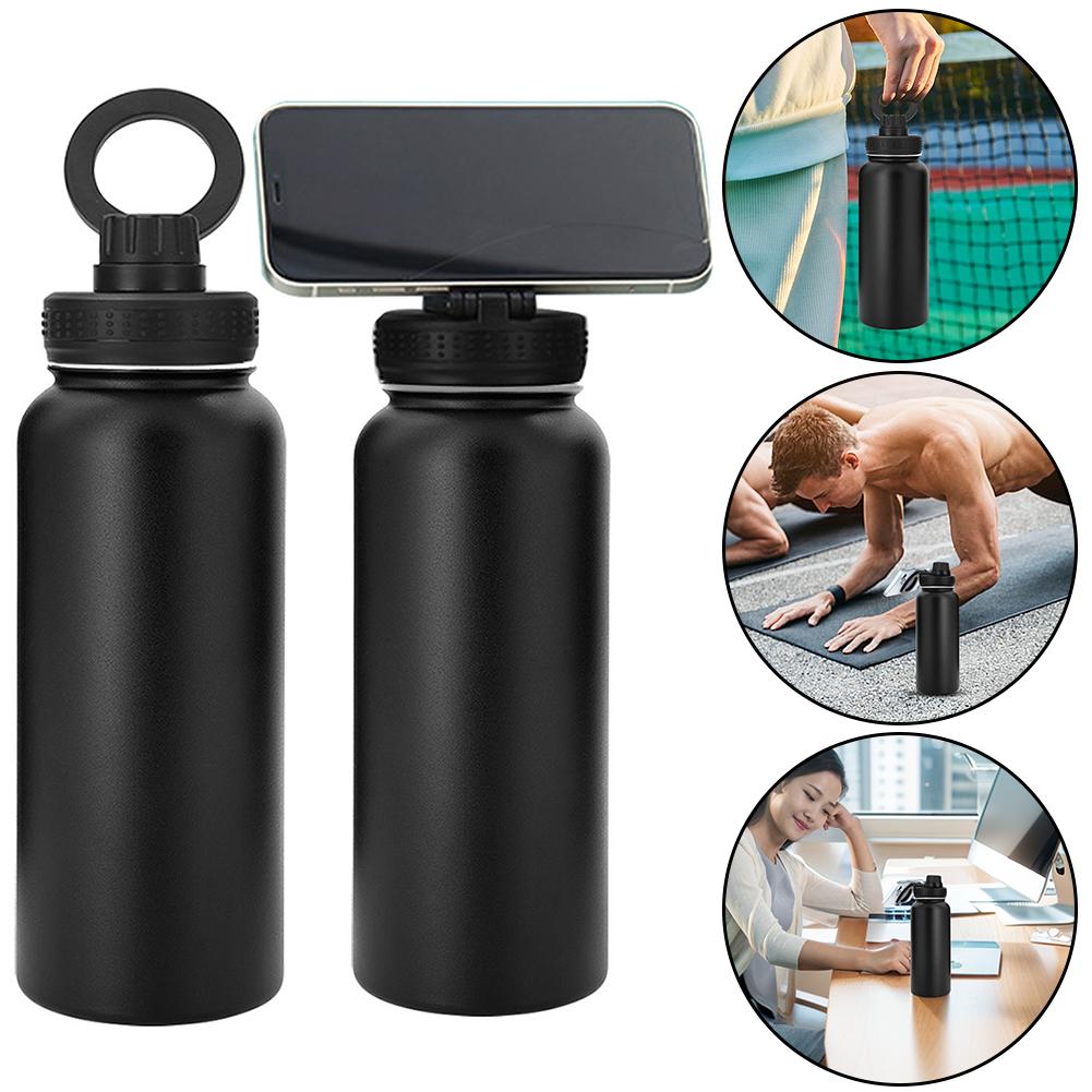 Magnetic Phone Holder Water Bottle Insulated Water Bottle 1000ml Leak Proof Double Wall Vacuum Insulated Stainless Steel Thermos 32oz
Magnetic Phone Holder Water Bottle Insulated Water Bottle 1000ml Leak Proof Double Wall Vacuum Insulated Stainless Steel Thermos 32oz