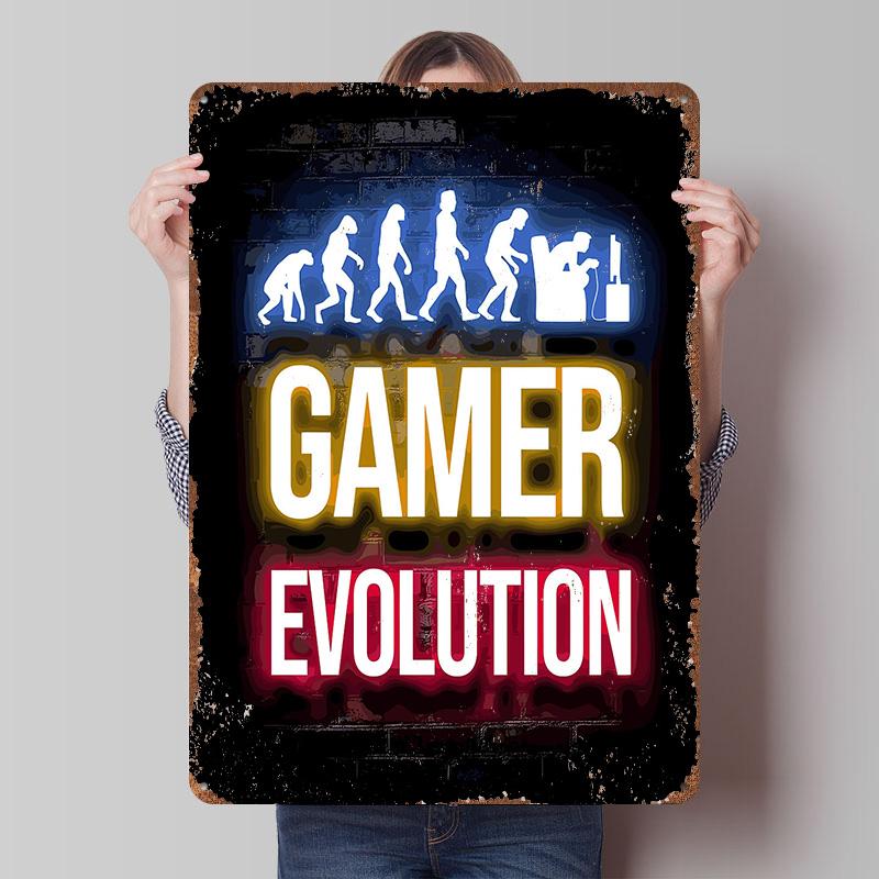 Gamer Evolution Neon Sign Tinplate Poster Customized Wall Art Vintage Retro Metal Signs for Room Decorations Home Decor Man Cave 7.9x11.8In(20x30cm)
Gamer Evolution Neon Sign Tinplate Poster Customized Wall Art Vintage Retro Metal Signs for Room Decorations Home Decor Man Cave 7.9x11.8In(20x30cm)