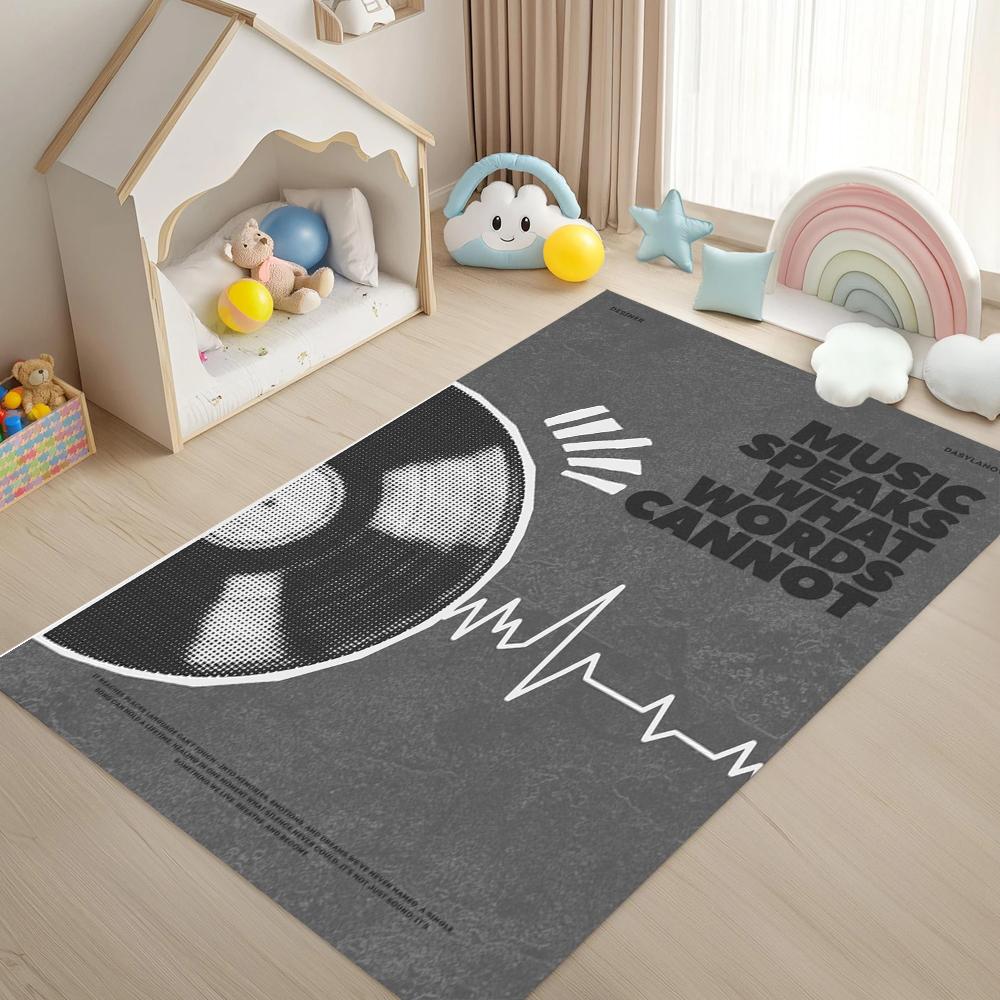 Vintage Music Vinyl Record Pattern Carpet Mat Rug Retro Black And White Design Non-Slip Home Decoration for Living Room Bedroom 40x60cm
Vintage Music Vinyl Record Pattern Carpet Mat Rug Retro Black And White Design Non-Slip Home Decoration for Living Room Bedroom 40x60cm