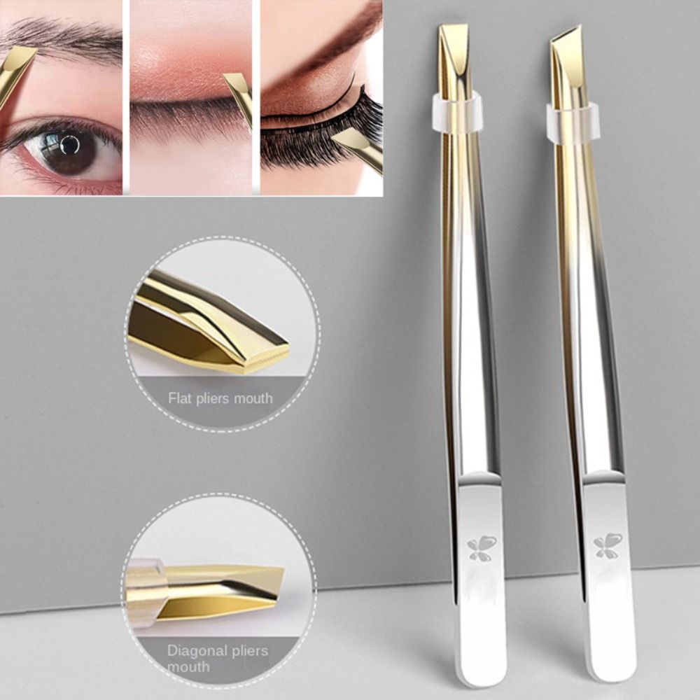 2pcs Flat/Slant Tip False Eyelashes Clip Multifunction Eyelash Tweezers Eyebrow Trimming
2pcs Flat/Slant Tip False Eyelashes Clip Multifunction Eyelash Tweezers Eyebrow Trimming