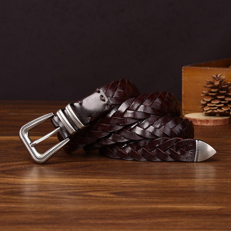 Women s Trendy Handmade Woven Leather Belt - Genuine Cowhide, Versatile Fashion Waistband 110CM
Women s Trendy Handmade Woven Leather Belt - Genuine Cowhide, Versatile Fashion Waistband 110CM