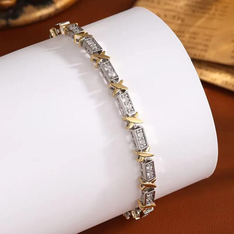 18K-Gold-plated X-shaped Full Zircon Bracelet For Women High Quality Cross Niche Design Luxury Wedding Party Jewelry
18K-Gold-plated X-shaped Full Zircon Bracelet For Women High Quality Cross Niche Design Luxury Wedding Party Jewelry