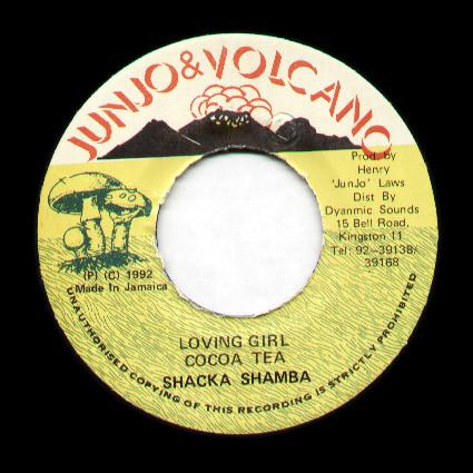 7inch Record COCOA TEA SHAKA SHAMBA Loving Girl NONE Junjo Volcano 1992 Jamaica Reggae Ska Dub Used
7inch Record COCOA TEA SHAKA SHAMBA Loving Girl NONE Junjo Volcano 1992 Jamaica Reggae Ska Dub Used