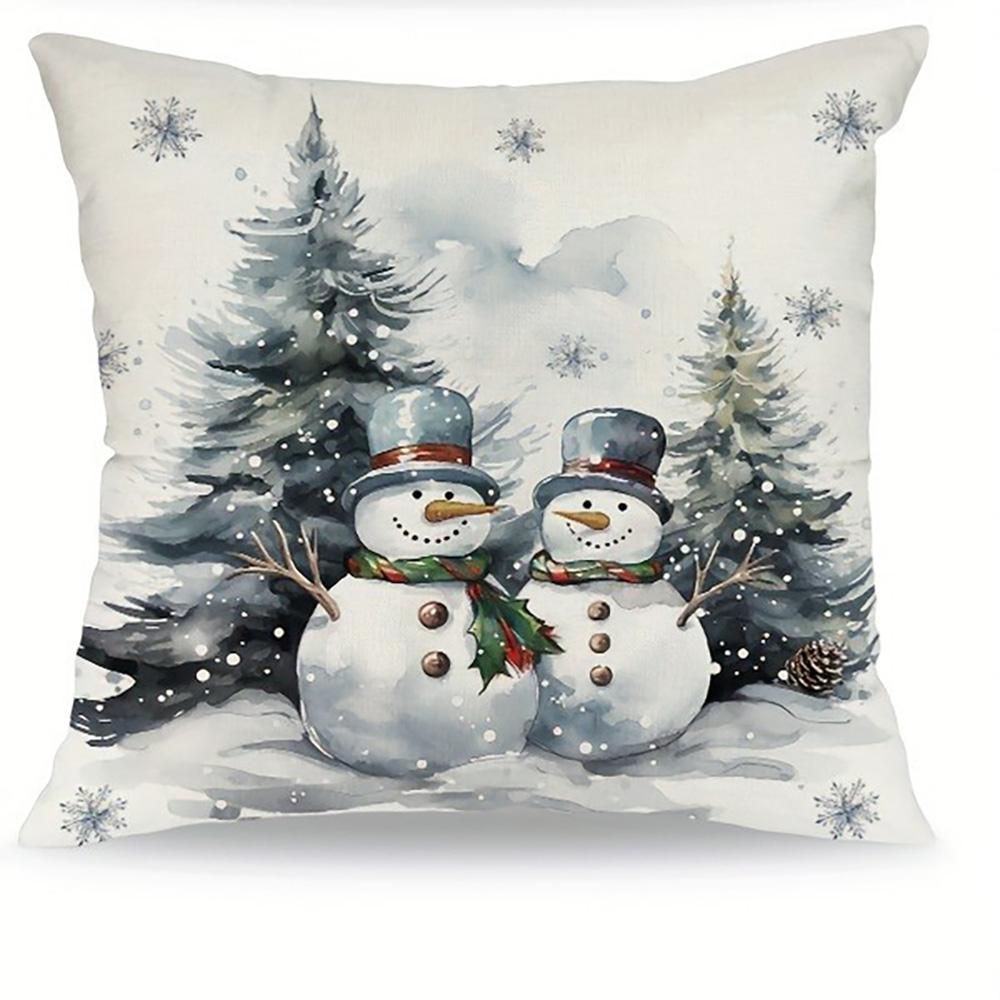 Festive Christmas Pillows: House, Tree, Deer, and Snowmen Designs Sofa bed cushion cover, New Year home decoration 16x16Inch
Festive Christmas Pillows: House, Tree, Deer, and Snowmen Designs Sofa bed cushion cover, New Year home decoration 16x16Inch