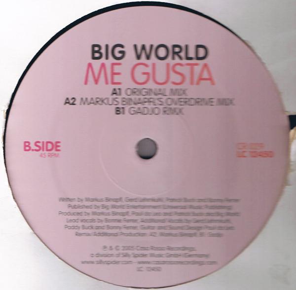 12inch Record BIG WORLD - Me Gusta CR029 Casa Rosso Reco 2005 Germany Dance & Electronica Used
12inch Record BIG WORLD - Me Gusta CR029 Casa Rosso Reco 2005 Germany Dance & Electronica Used