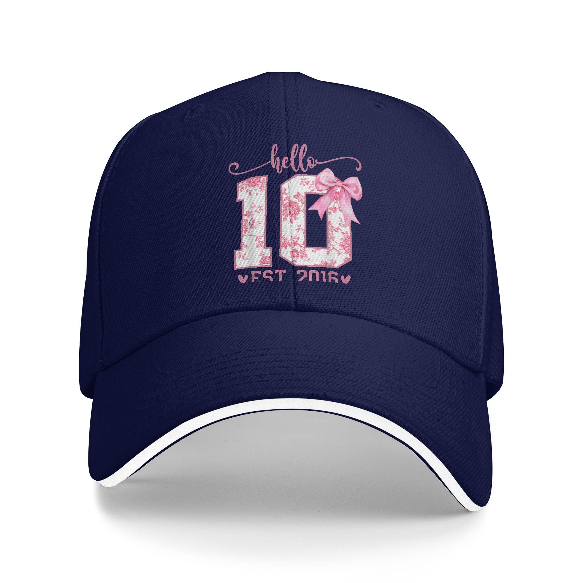 Summer Casual Baseball Cap Hello Ten EST 2016 10th Birthday Coquette Bow 10 Year Outdoor Breathable Fashion Baseball Caps One Size
Summer Casual Baseball Cap Hello Ten EST 2016 10th Birthday Coquette Bow 10 Year Outdoor Breathable Fashion Baseball Caps One Size