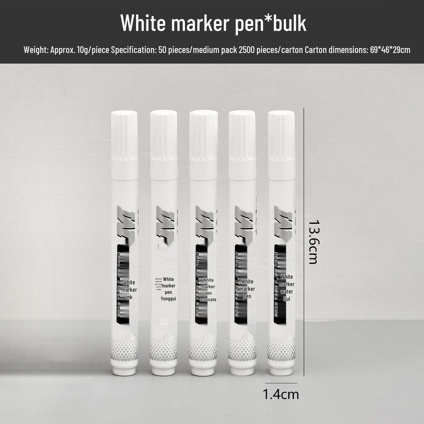 Durable Large-Tip White Marker Pen for Smooth Art and Tire Marking
Durable Large-Tip White Marker Pen for Smooth Art and Tire Marking