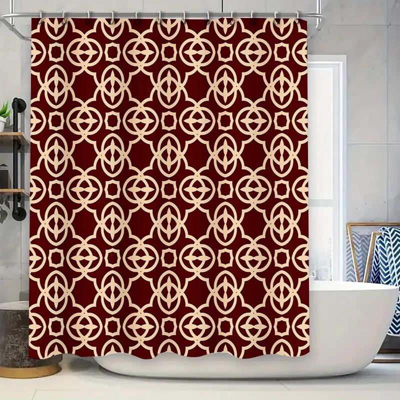 Vintage Geometric Bath Shower Curtain Luxury Red Beige Floral Print Soft Fabric Durable Waterproof Decorative Home Bathroom Must W60H190(CM)-1 Pcs
Vintage Geometric Bath Shower Curtain Luxury Red Beige Floral Print Soft Fabric Durable Waterproof Decorative Home Bathroom Must W60H190(CM)-1 Pcs