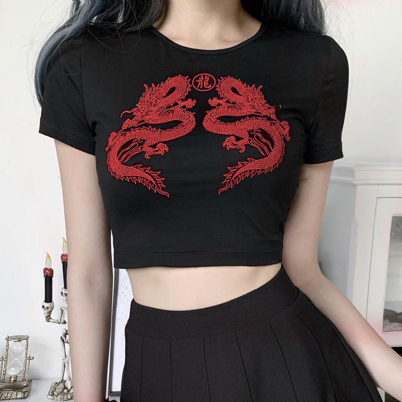2024 Dragon Print Women s Cotton Crop Top - Short-Sleeve, Versatile Chinese Style Fashion. Large червоний
2024 Dragon Print Women s Cotton Crop Top - Short-Sleeve, Versatile Chinese Style Fashion. Large червоний