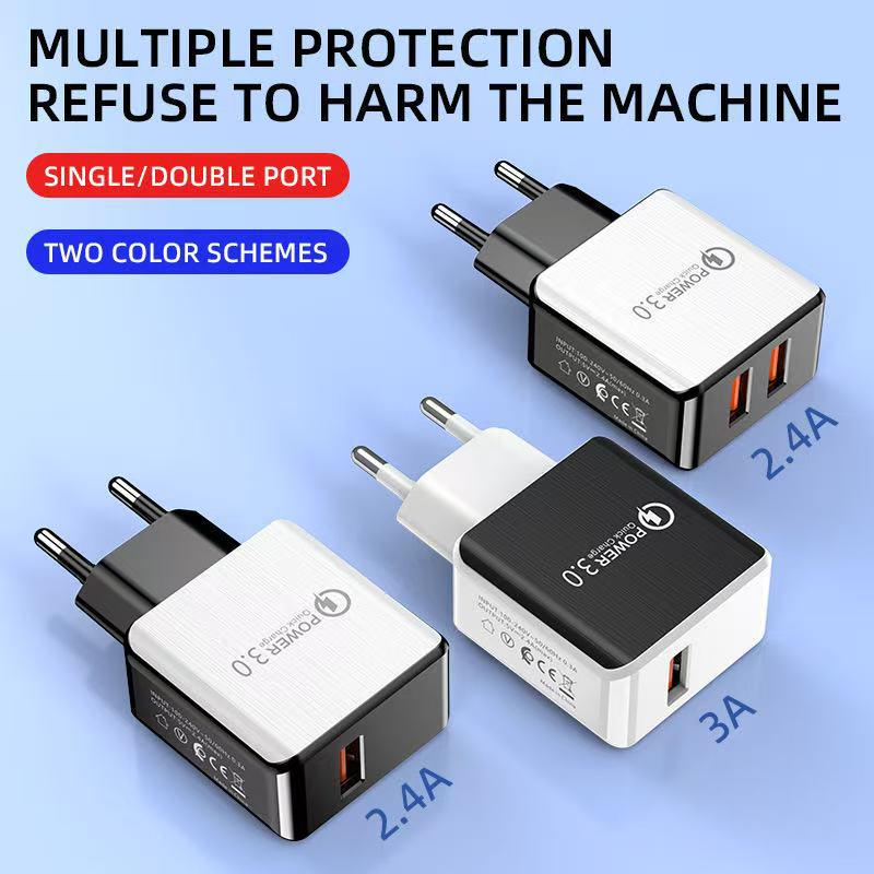 QC3.0 Universal Fast Charger 5V/9V/12V for Mobile Phones QC3.0 чорний
QC3.0 Universal Fast Charger 5V/9V/12V for Mobile Phones QC3.0 чорний