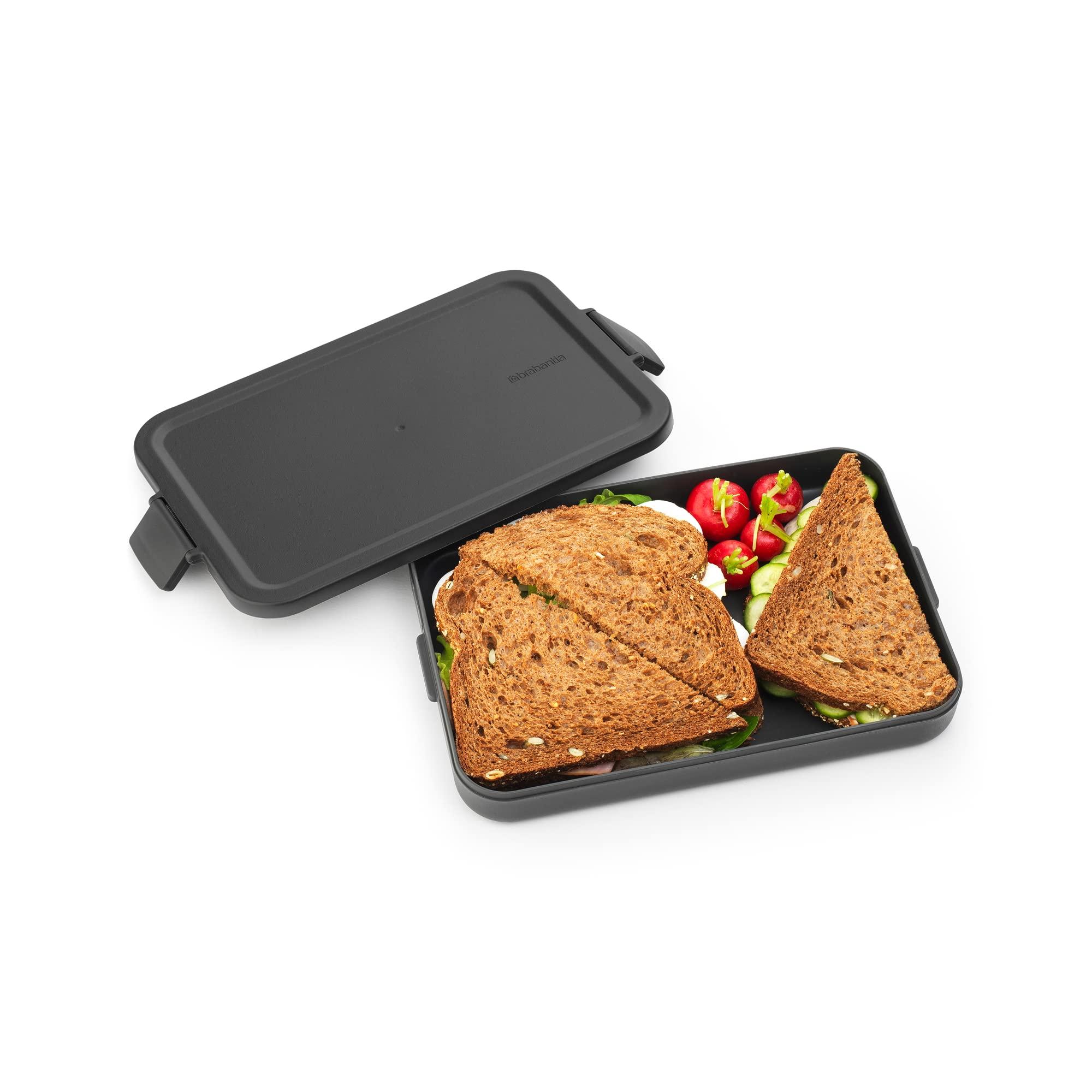 Brabantia Lunch Box Easy to Clean Microwave Refrigerator Dishwasher Safe Lunch Box Flat Dark Gray 202704 1.1L
Brabantia Lunch Box Easy to Clean Microwave Refrigerator Dishwasher Safe Lunch Box Flat Dark Gray 202704 1.1L