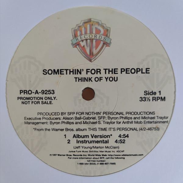 12inch Record SOMETHIN FOR THE PEOPLE - Think Of You PROA9253 Warner Bros. Re 1997 US Soul/Funk Used
12inch Record SOMETHIN FOR THE PEOPLE - Think Of You PROA9253 Warner Bros. Re 1997 US Soul/Funk Used
