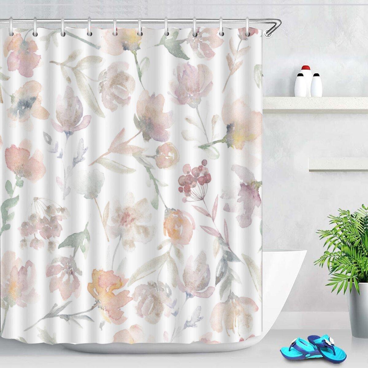 Pink Tulip Bathroom Curtain Flower Plant Shower Curtain Bathroom Polyester Waterproof Decorative Curtain With Hooks W60H190(CM)-1 Pcs
Pink Tulip Bathroom Curtain Flower Plant Shower Curtain Bathroom Polyester Waterproof Decorative Curtain With Hooks W60H190(CM)-1 Pcs