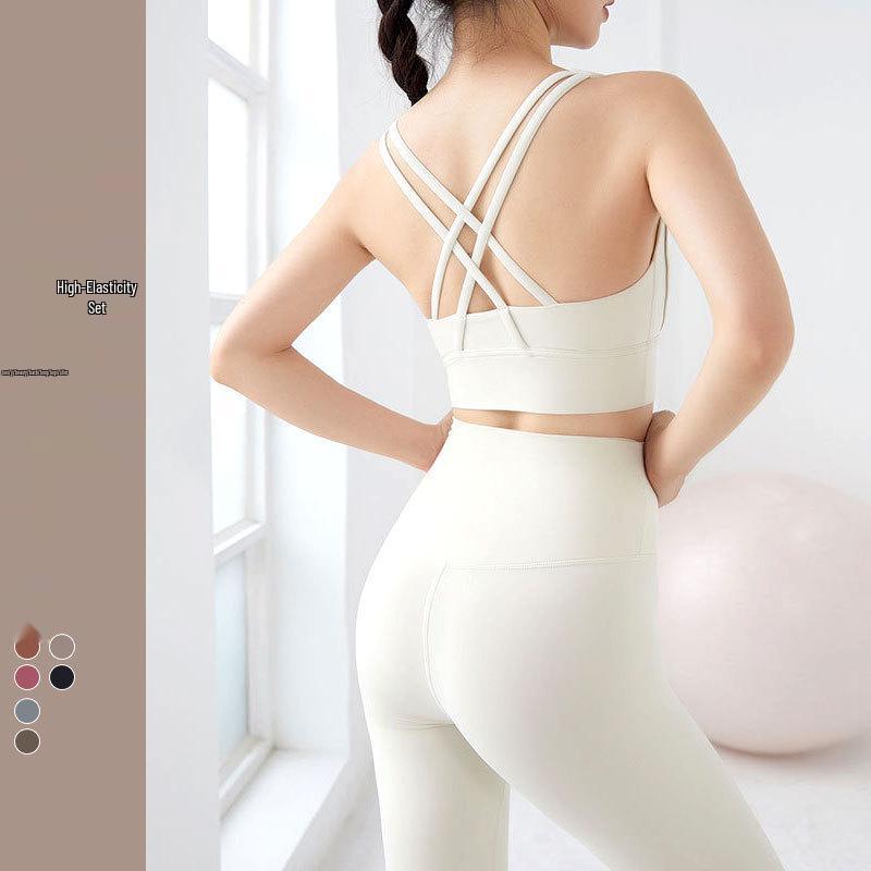 Nude Feel Yoga Set: Tank Top, Bra, Beautiful Back Sports Underwear, White Fitness Pants for Women XS
Nude Feel Yoga Set: Tank Top, Bra, Beautiful Back Sports Underwear, White Fitness Pants for Women XS