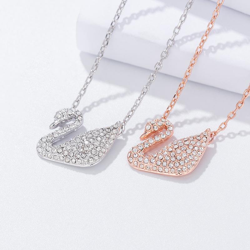 Принять Shijiawaro Shiqi высокая версия кристаллическое ожерелье женское полное бриллиантовое черно-белое классическое шампанское киоскопическая цепочка на ключицу