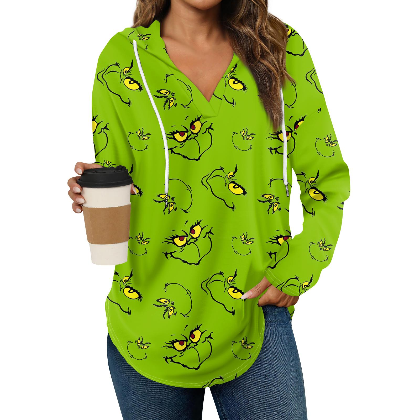 Women s Fashion Hoodies V Neck Long Sleeve Christmas Printed Drawstring Casual Loose Pullover Tops XXL
Women s Fashion Hoodies V Neck Long Sleeve Christmas Printed Drawstring Casual Loose Pullover Tops XXL