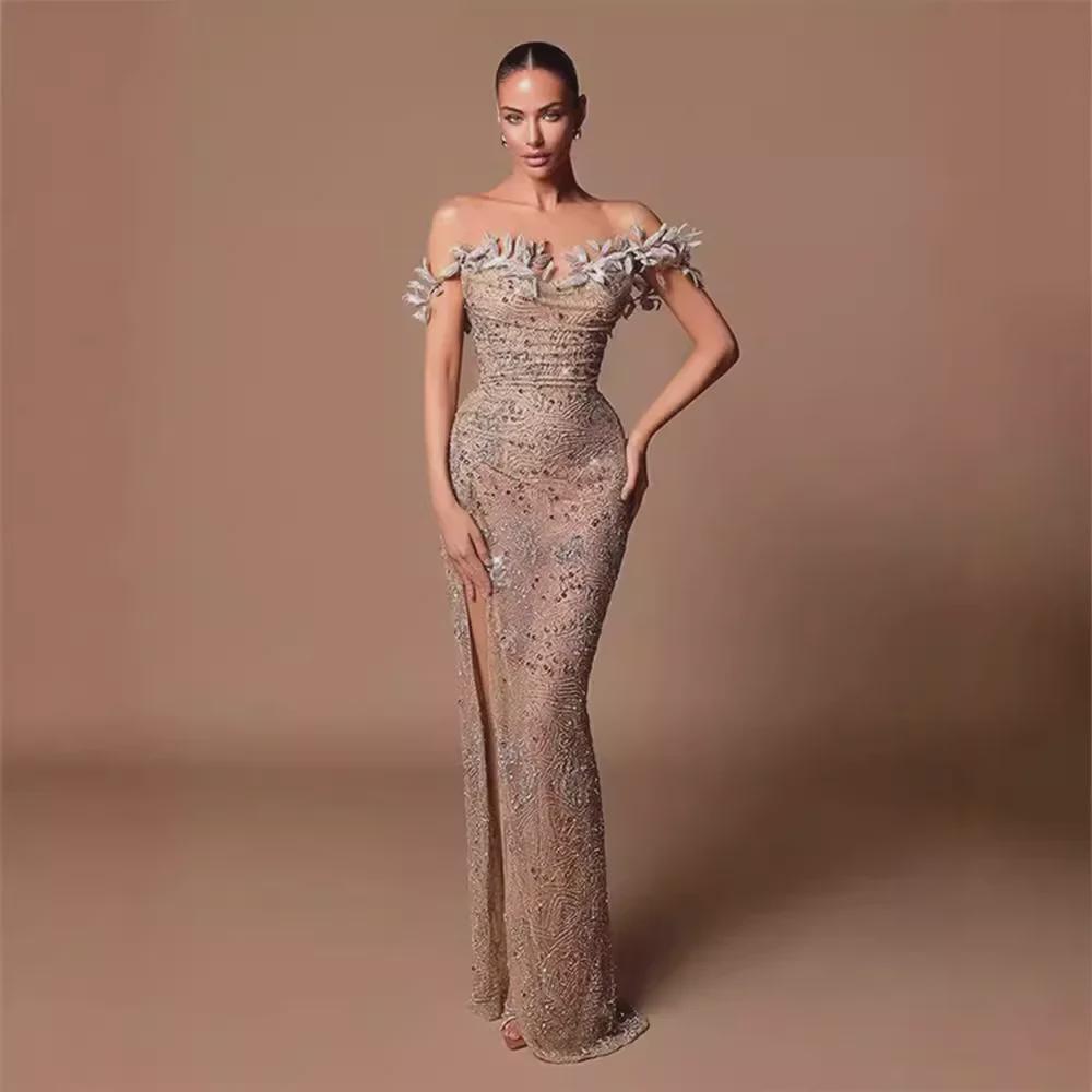 Cross-Border Off-Shoulder Sequin Sleeveless Evening Dress - Women s Summer Elegance L персиковий
Cross-Border Off-Shoulder Sequin Sleeveless Evening Dress - Women s Summer Elegance L персиковий