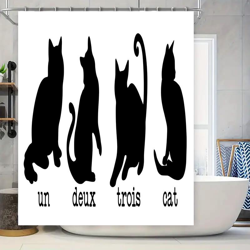 Modern Black Cat Silhouette Shower Curtain For Bathroom Decor Size 72X84 Inches (White) By Taurusduan Home Accessories W60H190(CM)-1 Pcs
Modern Black Cat Silhouette Shower Curtain For Bathroom Decor Size 72X84 Inches (White) By Taurusduan Home Accessories W60H190(CM)-1 Pcs