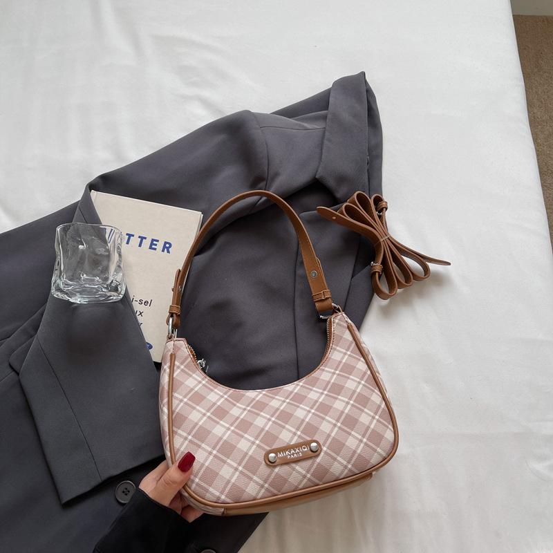 Новая модная и стильная клетчатая маленькая сумка, сумка для отдыха, сумка для поездок, сумка через плечо, сумка-мессенджер, женская сумка-пельмень.