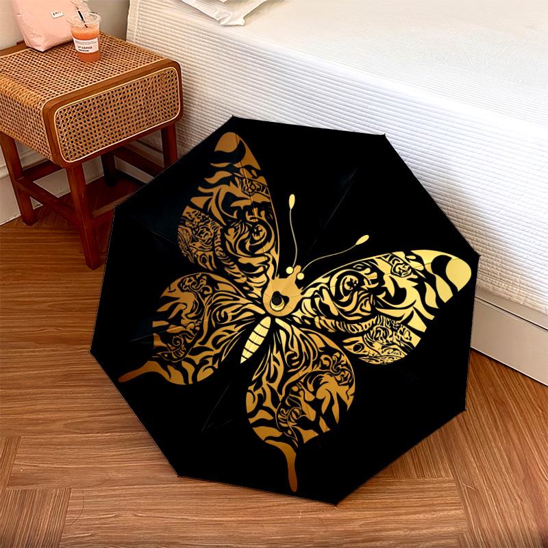 1 PC Automatic Folding Umbrella - Golden Butterfly Pattern, Portable & Foldable Design with 8 Ribs, Christmas Birthday Gifts
1 PC Automatic Folding Umbrella - Golden Butterfly Pattern, Portable & Foldable Design with 8 Ribs, Christmas Birthday Gifts